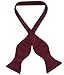 Vesuvio Napoli SELF TIE Bow Tie Solid BURGUNDY Color Men's BowTie primary
