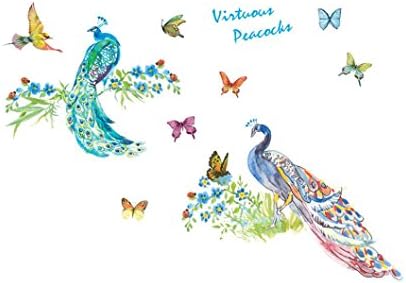 1Pc Window Clings Decorations, COOL99 DIY Peacocks Removable Wall Decal Family Home Sticker Mural Art Home Decor