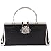ULG Women's Luxury Shoulder Wristlet Dinner Bag Bling Rhinestone Crossbody Handbag Chain Clutch Purse for Wedding Evening Party 8.5''