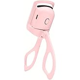 Heated Eyelash Curler, Eyelash Curlers with Quick Heat-Up, Multi-Temp Settings, USB Rechargeable, 24H Natural Curl, Anti-Scald Silicone, Portable Makeup Tool, Electric Eyelash Curler for Women, Pink