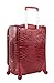 Kathy Van Zeeland Croco PVC Designer Luggage - Lightweight Expandable 20 Inch Carry on Suitcase for Women - Small Durable Bag with 4-Rolling Spinner Wheels (Burgundy)