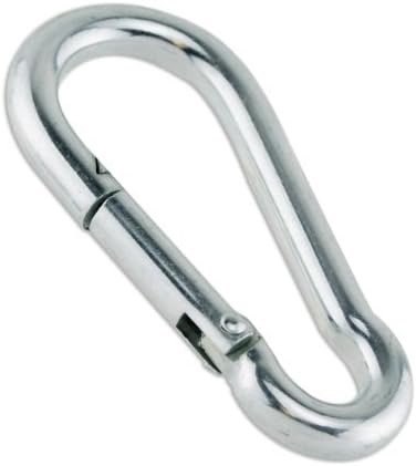 Zinc-Galvanized Steel Carabiner Spring Snap Link Hook - Choose from 6 Sizes 40mm to 140mm - 1-1/2" to 5-1/2""
