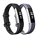Fundro Replacement Bands Compatible with Fitbit Alta and Alta HR , Newest Sport Strap Wristband with Secure Buckle for Women Men（2- Pack)