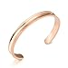 Areke Stainless Steel Cuff Bracelets for Women Girls High Polished Bracelet Bangle Color Gold+Rose Gold+Silver