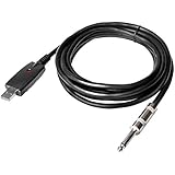 mountain ark 9.8ft/3m USB to 6.35mm 1/4" Mono Male Electric Guitar Cable Studio Audio Cable Connector Cords Adapter for Instruments Recording Singing