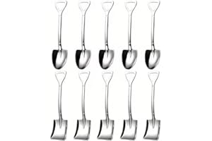 10pcs Dessert and Coffee Spoon Shovel, Stainless Steel Kitchen Utensil Set, Suitable for Home, Kitchen, And Restaurant Use
