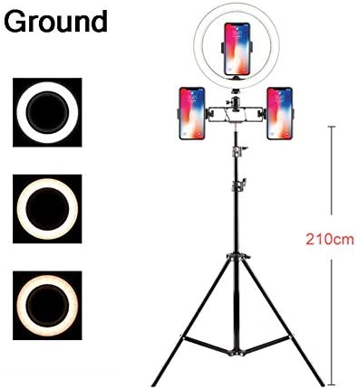 210cm 210cm 正規品送料無料 新作製品 世界最高品質人気 ホビー 自分撮りリングライト Ledリングライトライブ フィルライト3つの電話ホルダー 調光可能および三脚スタンド付きカメラ美容リングライト Youtubeビデオの場合身長160 家電 カメラ B087pbbw 100 品質