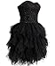 FAIRY COUPLE Tulle Strapless Evening Cocktail Party Homecoming Dress D0237 12 Black