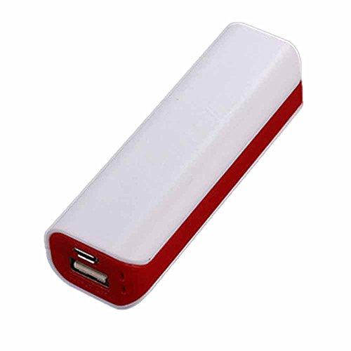 Choosebuy Double Color 1200mAh USB Output Portable Charger External Battery Backup Power Bank for Cellphones,Electronic Devices and More (Red) - Thumbnail 4