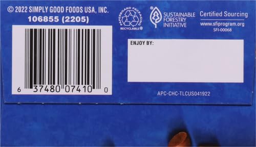 ATKINS CHOCOLATE CHIP PROTEIN COOKIE, PROTEIN DESSERT, RICH IN FIBER, 3G NET CARB, 1G SUGAR, KETO FRIENDLY, 4 COUNT