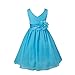 YiZYiF Kids Big Girls Double V neck Flower Dress Graduation with Sash