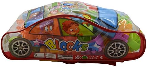 Lego Like Building 82pcs Blocks in a Plastic Cover Car Shape by FUNNY BLOCKS