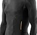 SKINS Men's A400 Long Sleeve Compression Top, Black, Small