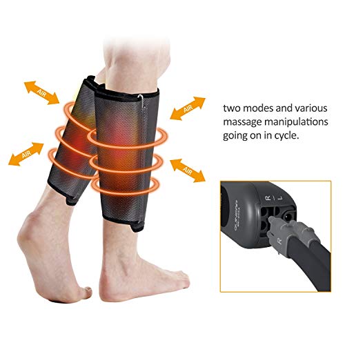 QUINEAR Leg Massager for Circulation Foot Calf Wraps Massage for Muscle Relaxation with Handheld Controller 2 Modes 3 Intensities - Thumbnail 2