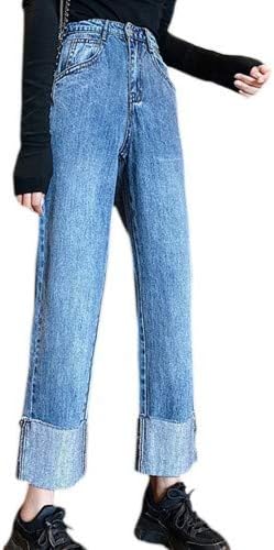 Amazon 冬萌 Fuyumoe ジーンズ デニム ロングパンツ ワイドパンツ ハイウエスト レディース 九分丈 ガウチョパンツ ゆったり 体型カバー 着痩せ ボトムス カジュアル 通勤 普段着 コーデ ジーンズ 通販