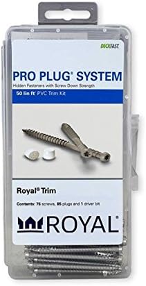Pro Plug Kit for PVC Trim - Royal Woodgrain - 50 Linear feet with 2-3/4 Epoxy Coated Steel Screws