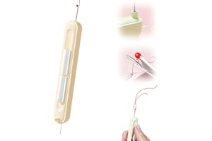 JUVHOT 2 in 1 Automatic Needle Threaders Seam Ripper, 2025 New Plug-in Needle Threaders Seam Rippers for Sewing, Embroidery Stitch Removal Tool and Auto Needle Threader Tool Sewing Supplies (Yellow#1 Pcs)