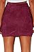 Almaree Woman's Sexy Cutout Lace Up High Waist Slim Fit Tight Mini Skirt Wine M