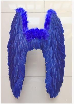 Fashion Novel Angels Feathered Wings Halloween Cosplay Props Christmas Dance Party Fine Decoration a Birthday Present (Sapphire 80 cm 80 cm)