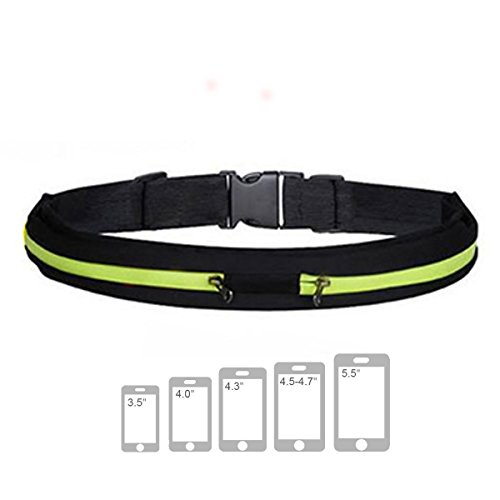 LUPO Running Runner Belt Phone Holder Bag Dual Pocket Expandable Adjustable Water Resistant