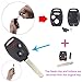 Febrytold 2 Pcs Keyless Entry Remote Key Shell for Honda, 3 Buttons Key Fob Casing for Honda Civic CR-V Fit Accord Crosstour Odyssey CR-Z and 1 Pcs Screwdriver (Only Key Shell)