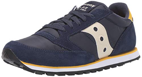 Saucony Men's Jazz Lowpro Sneaker, Navy/Yellow, 8.5 M US
