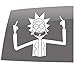 Angry Rick - White - Rick and Morty Inspired - Entertainment - 5 Year - Outdoor Vinyl Sticker - Decal