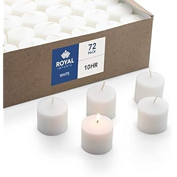 Royal Imports Votive Candle, Unscented White Wax, Box of 72, for Wedding, Birthday, Holiday & Home Decoration (10 Hour)