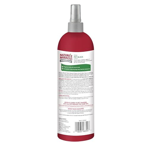 NATURE’S MIRACLE ADVANCED PLATINUM DOG PET BLOCK REPELLENT SPRAY 16 FL OZ (PACK OF 1)