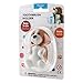 White/ Brown Dog Flipper Toothbrush Holder