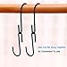 VIPITH 20 Pack 3.7 Inch S Hooks Black Rustproof Heavy-Duty Stainless Steel S Shaped Hooks Hangers for Hanging Pans Pots Plants Bags Towels Mugs in Kitchen Bedroom Bathroom Office