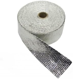 JC PERFORMANCE PRODUCTS USAAluminized Fiberglass Exhaust Pipe Wrap, Header, Parts, Heat, Shield, Tape Automotive, Exhaust, Heat, Sleeving