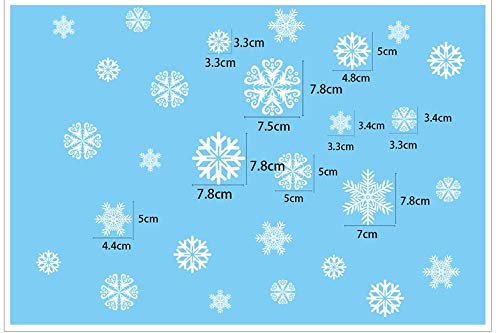 130PCS Christmas decoratives Window Stickers, Holiday Snowflake Santa Claus Reindeer Stickers