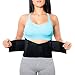 Lower Back Brace | Lumbar Support | Wrap for Posture Recovery, Workout, Herniated Disc Pain Relief | Waist Trimmer Weight Loss Ab Belt | Exercise Adjustable | Breathable | Women & Men | Black M