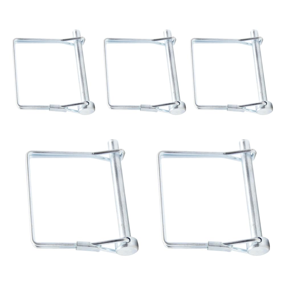 Hocansen 5 Pcs Square Shaft Locking Pin 6x60mm Square Pto Pin Heavy Duty Trailer Pins Lynch Pin Safety Coupler Pin Wire Pins for Farming (6x60mm/FX)