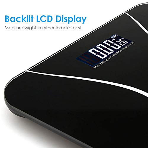 image for dalilylime Bathroom Scale, Wireless Body Scales,Highly Accurate Digita