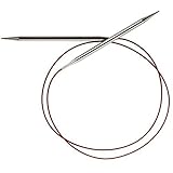 ChiaoGoo Red Lace Circular 40-inch (102cm) Stainless Steel Knitting Needle; Size US 8 (5mm) 7040-8