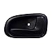 Interior Front or Rear Passenger Door Handle Replacement - Compatible with 1992-1997 Toyota Corolla; 1993-1997 Chevrolet Prizm - Black, Plastic - OEM 69205-12120-A