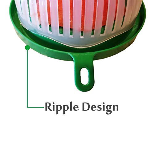 5 in 1 Salad Cutter Bowl | 60 Second Salad | Easy Slicer Chopper Strainer Cutting Board All in One | Strong and Durable| Fruit and Vegetable Cutter | Safe and Non-Toxic Food Grade BPA Free Material