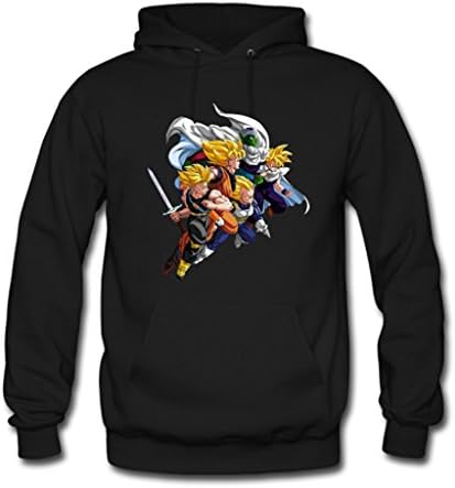 AHHACHI Mens Dragon Ball Goku Piccolo Gildan Hoodie Sweatshirt Jacket Coat Medium Black