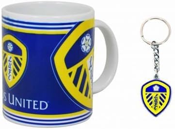 Leeds United Crest 11oz Ceramic Mug &amp; Keyring Set