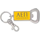 Sorority Shop Alpha Epsilon Pi Fraternity Keychain - Flat Bottle Opener with Greek Letters and Fraternity Name in Official Colors, Alpha Epsilon Pi Keyring
