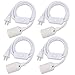 Swpeet 4 Pcs E26 Hanging Lantern Cord with On/Off Switch, Light Socket with 10.86 Inch Extension Cord Cable, White Pendant Light Socket Cord for Kitchen/Bedroom/Bathroom/Restaurant/Cafe Shop