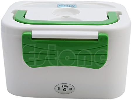 Green 220V Portable Heating Lunch Box Electric Heating Lunch Bento Box Food Warmer US Plug