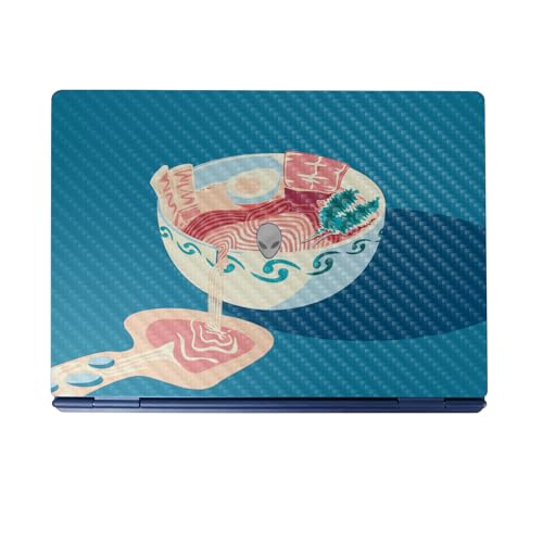 Carbon Fiber Laptop Skin Compatible with Alienware 16/16X Aurora (2025) - Ramen…