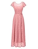 BeryLove Women's Long Floral Lace Maxi Wedding Dress Party Evening Bridesmaid Dress