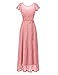 BeryLove Women's Long Floral Lace Maxi Wedding Dress Party Evening Bridesmaid Dress