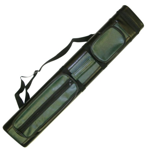 Iszy Billiards 2x2 Hard Pool Cue Stick Carry Case, Green Black