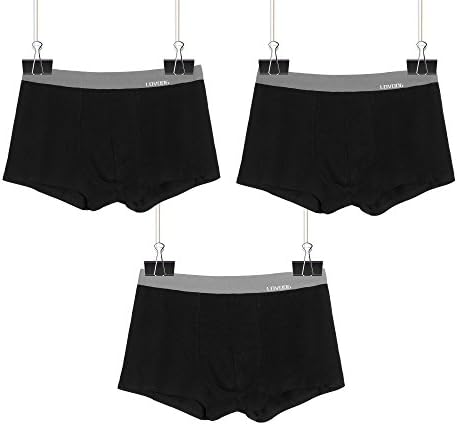 Men's Underwear 3- Pack Super Soft Micro Modal Double-Ply Low Rise Trunks(Seamless On The Legs)