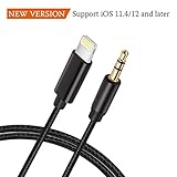 Hzmirzk Aux Cord Compatible with iPhone 7/7 Plus/8/8 Plus/X /XS Max/XR, Nylon Braided 3.5mm Male Stereo Audio Car Aux Cable, Supporting iOS 11.4/12 or Later, Design for Car/Home Stereo/Headphones